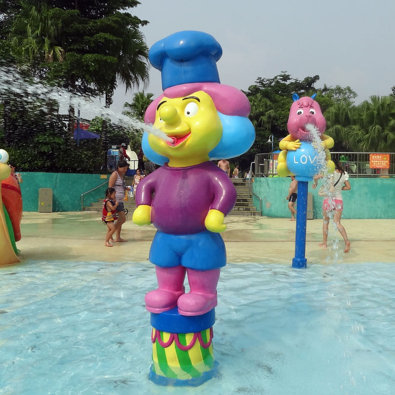 Équipement de jeux d'eau extérieur multicolore