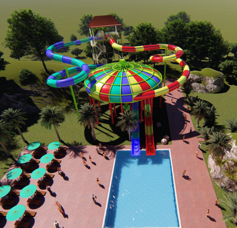 Perdu dans l'espace, glissement sous-marin avec une grande tobogan pour le parc aquatique