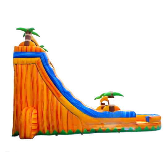 Thème commercial coloré toboggans gonflables d'eau gonflables de plein air toboggan gonflables de terrain de jeux d'eau PVC gonflables grand saut s