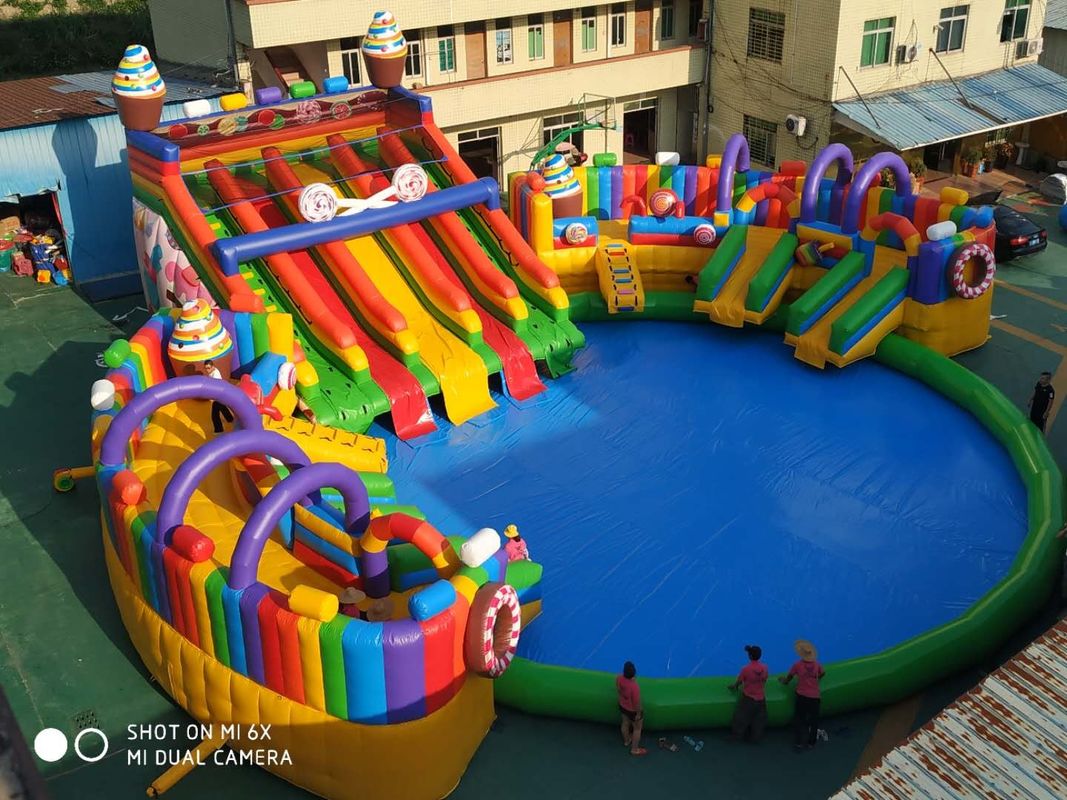 Commercial Bouncer gonflable Moon bounce maison gonflable glissière d'eau Combo à vendre Sac de fête personnalisé ensemble château Birt