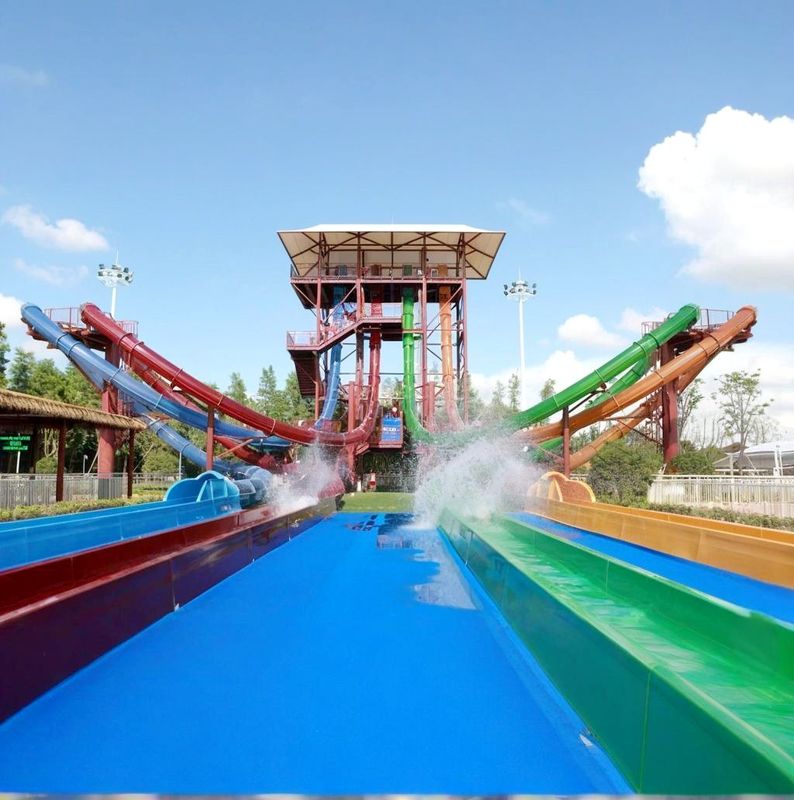 Groupe d'âge ≥ 12 Grand glissement d'eau avec piscine à éclaboussures Méthode de production